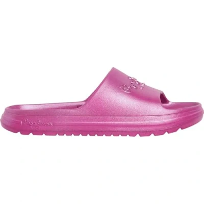 Abbildung von Pepe Jeans Beach Slidemet Pantolette flach, Damen, Größe: 40, Rose pink Schuhe