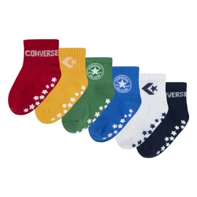 Abbildung von Converse TODD Gripper 6 PACK Unisex Socken für Kinder, Größe: 16 17, Red
