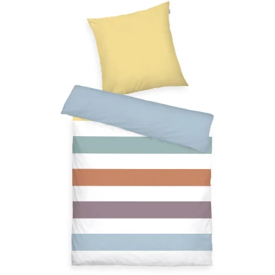 Abbildung von TOM TAILOR HOME Bettwäsche &quot;COLORED STRIPES in Gr. 135x200cm, 155x220cm, 200x220cm oder 100x135cm&quot;, new bedroom, gewebtes Label