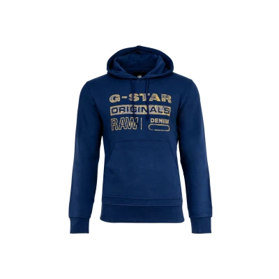Abbildung von G Star Distressed Originals Kapuzenpullover, Herren, Größe: Large, Imperial blue