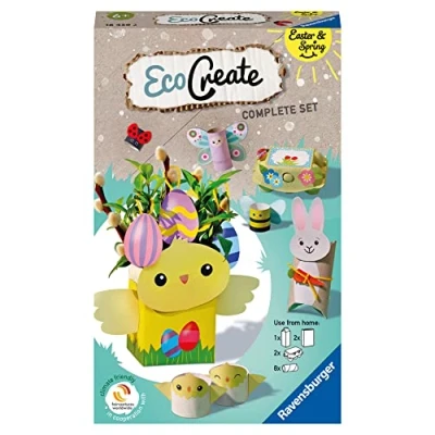 Abbildung von Ravensburger EcoCreate 18439 Spring Time DIY Bastelset für Kinder ab 6 Jahren Geburtstagsgeschenke, Deko selber basteln