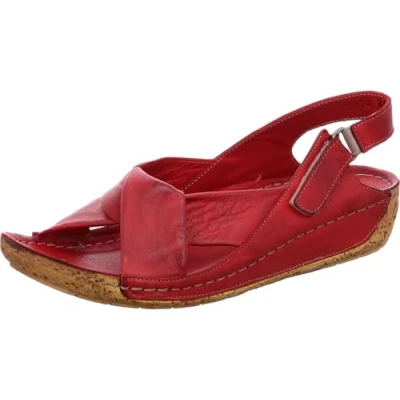Abbildung von Gemini Damen Sandale Sandalette Leder mit Klettverschluss 032024 02, Größe:36 EU, Farbe:Rot