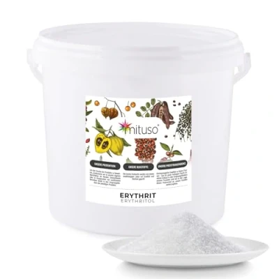 Abbildung von mituso Erythrit Eimer 4 kg, Premium Zuckeralternative kalorienfreies Süßungsmittel ohne Gentechnik Zahnfreundliche Kalorien