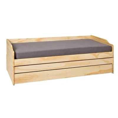 Abbildung von Inter Link Funktionsbett Lotar, 3in1 Bett, mit Stauraumschublade, Lattenrost, 3 Liegeflächen, Massivholz
