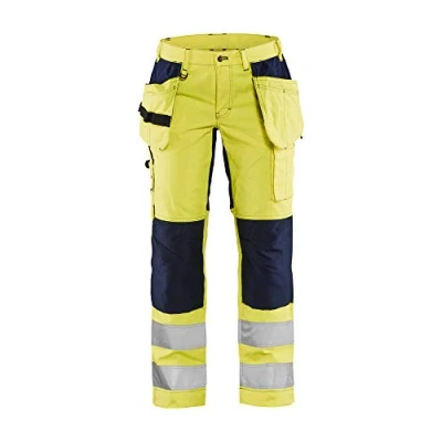 Abbildung von Blaklader 716318113389D23 Damen High Vis Arbeitshose mit Stretch, Gelb/Marine, Größe D23