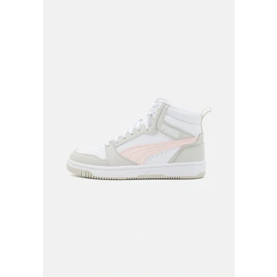 Abbildung von puma Rebound V6 MID JR Unisex Sneaker high whitepuma blackracing blue für Kinder, Größe: 37, white black racing Schuhe
