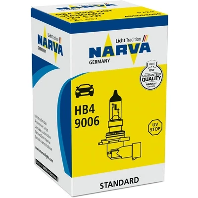Abbildung von NARVA 480063000 Glühlampe, Fernscheinwerfer HB4 12V 51W Halogen SKODA: Fabia 2 Schrägheck, VOLKSWAGEN: Transporter 5 Pritsche / Fahrgestell