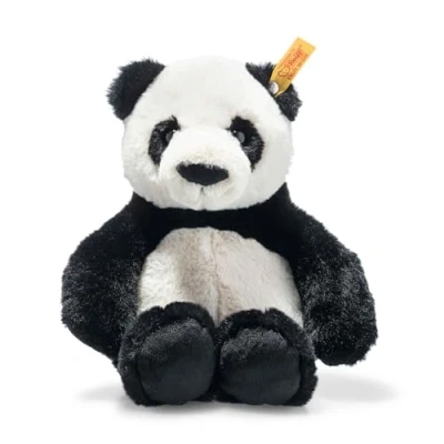 Abbildung von Steiff 75650 Soft Cuddly Friends Ming Panda 27 cm Kuscheltier für Kinder kuschelig &amp; weich waschbar (075650), weiß/schwarz