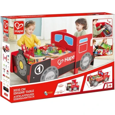 Abbildung von Hape Spieltisch Aufklappbarer Eisenbahntisch, mit lustigen Licht und Soundeffekten