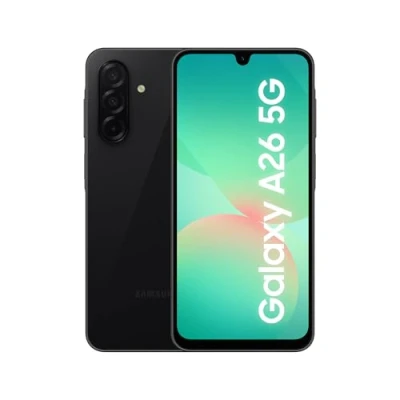 Abbildung von Samsung Galaxy A26 5G AI Smartphone ohne Vertrag, Simlockfreies Handy mit Android, 6 GB RAM, 128 Speicher, 50 MP Kamera, Black, 2,5 Jahre Herstellergarantie [Exklusiv auf Amazon]