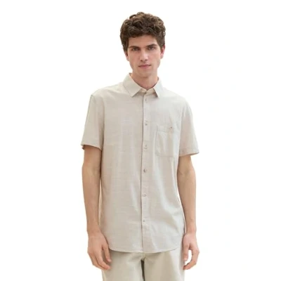 Abbildung von TOM Tailor Denim Hemd, Herren, Größe: Large, Grey white chambray