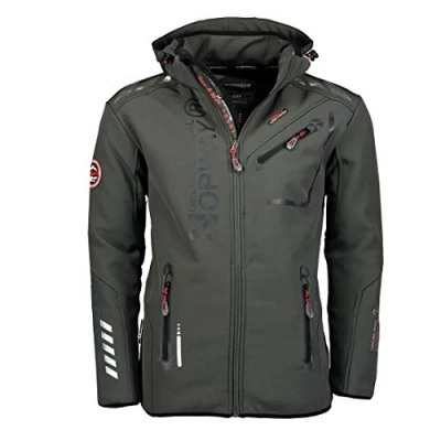 Abbildung von Geographical Norway Softshelljacke Herren Outdoor Herbst Regenjacke Jacke brroyaute (S bis 7XL, 1 St) Mit Kapuze