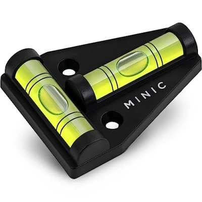 Abbildung von MINIC Magnetische Kreuzwasserwaage Wasserwaage klein Strapazierfähig und Bruchsicher Wohnmobil Zubehör Starker Magnet Wohnwagen Gadgets mini Ducato Camping Innen