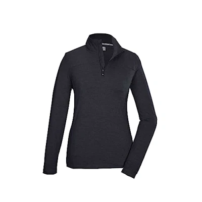 Abbildung von killtec Damen Funktionsshirt/Langarmshirt mit Stehkragen und Reißverschluss KSW 97 WMN LS SHRT, schwarz blau, 46, 40876 000