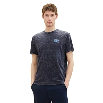 Abbildung von TOM Tailor MIT Print Tshirt print, Herren, Größe: Large, Sky captain blue