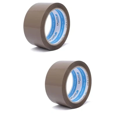 Abbildung von gws Paketklebeband 2 Rollen braun Geräuscharmes Universalklebeband zum Verpacken von Paketen Hohe Klebekraft Profi Qualität 66 m Länge 50 mm Breite