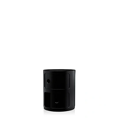 Abbildung von Kartell Componibili, 2 Elements, Schwarz, Runde Basis