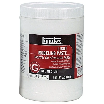 Abbildung von Liquitex 6832 Professional leichte Modellierpaste Strukturgel, elastische Struktur Paste von pastoser, spachtelbarer Konsistenz 946ml Topf, Weiß