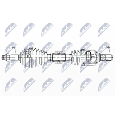 Abbildung von Antriebswelle NTY NPW NS 136