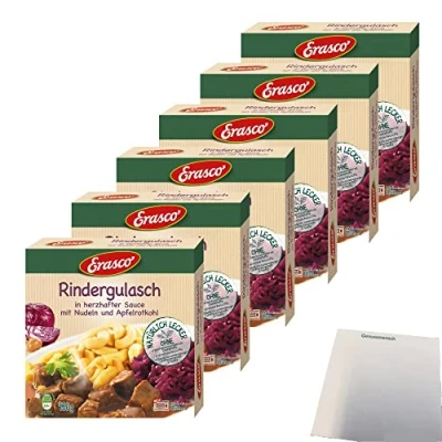 Abbildung von Erasco Menü Rindergulasch 6er Pack (6x480g Packung) + usy Block