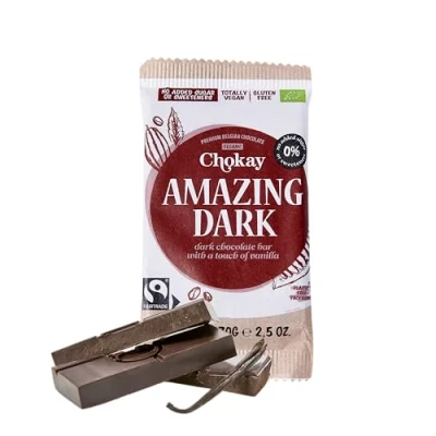 Abbildung von Chokay BIO Bar AMAZING DARK/Belgische Zartbitter Schokolade/VEGAN, GLUTENFREI &amp; FAIR TRADE / 1x70g
