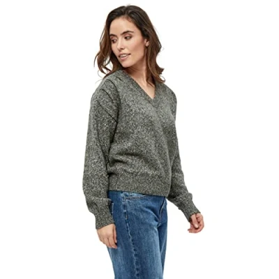 Abbildung von DESIRES Damen Jackline Pullover mit V ausschnitt Grün S
