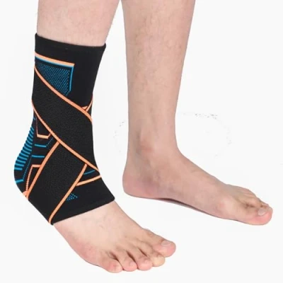 Abbildung von VITTO Sprunggelenkbandage, Fußbandage bei Bandschäden, Schwachen Gelenken, Verstauchtem Gelenks und Arthritis (mit Riemen, M), für Arthritis, Erholung, Plantarfasziitis, Schmerzlinderung