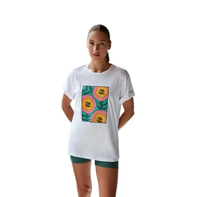 Abbildung von Trendyol Damen t shirt, Enganliegend, Rundhalsausschnitt, Strick shirt Hemd, Weiß, L EU