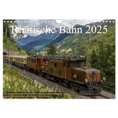 Abbildung von Rhätische Bahn 2025 (Wandkalender DIN A4 quer), CALVENDO Monatskalender