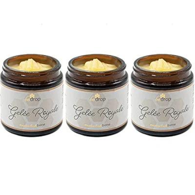 Abbildung von bedrop Bio Gelée Royal frisch &amp; pur 3x100g in Qualität I 10 HDA Gehalt &gt;1,7% 100% natürliche Bienenmilch Frisches Gelee Royale vom Imker