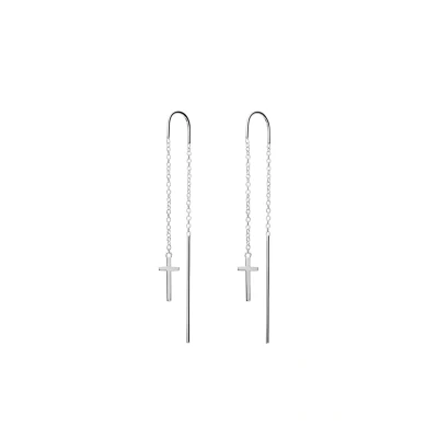 Abbildung von Lucardi Basic Ohrringe, Damen, Größe: One Size, Silver coloured