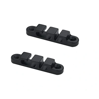 Abbildung von Guyker 2Pcs 3 String Retainer/String Guide for Electric Bass Head Retainer Tree Buckle Groove SR5, Black