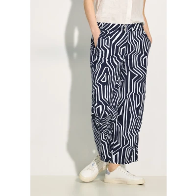 Abbildung von Cecil Loose FIT Stoffhose, Damen, Größe: XSx26, Blau