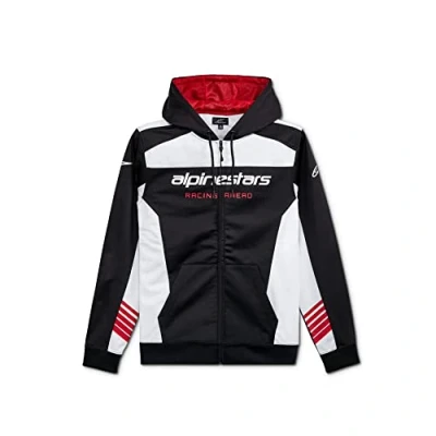 Abbildung von Alpinestars Sessions LXE Fleece Hoodie, Kapuzenjacke, Schwarz/Weiß, XL