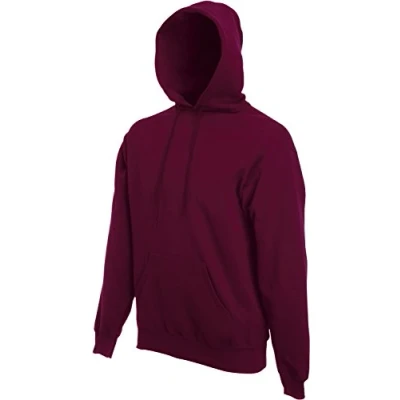 Abbildung von Fruit of the Loom Herren Kapuzenpullover S M L XL XXL 3XL 4XL 5XL auch Sets, Rot (Burgundy), XXX Large
