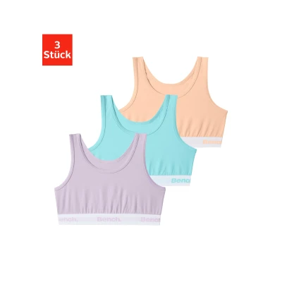 Abbildung von Bench Pastell 3 PACK Bustier für Kinder, Größe: 170/176, Lila/mint/peach