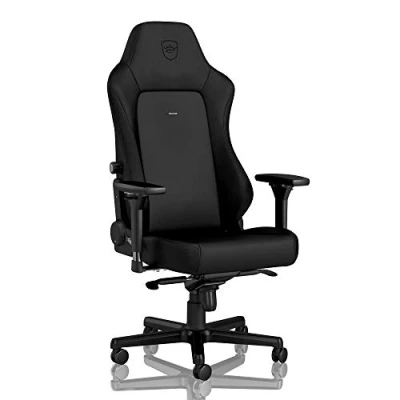 Abbildung von noblechairs Hero Black Edition Hochwertiger und langlebiger Gaming Stuhl inklusive Kissen, atmungsaktives Kunstleder, Premium Verarbeitung