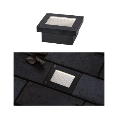 Abbildung von Paulmann LED Einbauleuchte &quot;Solar Bodeneinbauleuchte Domenic IP67 3000K 0,12lm Schwarz&quot;, 1 flammig