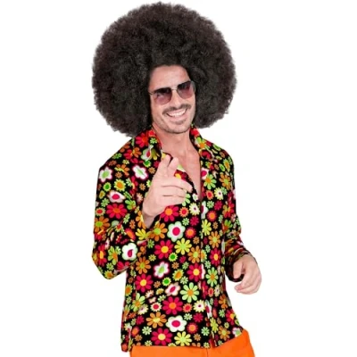 Abbildung von Widmann S.r.l. Kostüm Retro Herren Hemd &#039;Flowers&#039;, Mehrfarbig