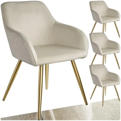 Abbildung von tectake Esszimmerstuhl Marilyn (4er Set, 4 St), Gepolstert