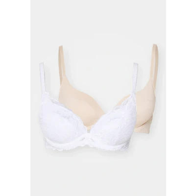 Abbildung von Dorina Angie 2 PACK Pushup BH, Damen, Größe: 80B, White/beige