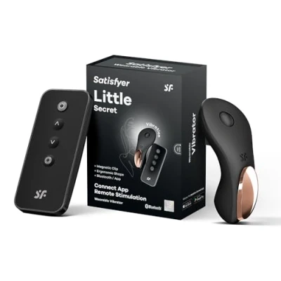 Abbildung von Satisfyer Little Secret Bluetooth Slipvibrator Auflegevibrator für Klitorale Ekstase Mit Connect App Steuerung 8,5 cm Medizinisches Silikon Leise und Diskret Wiederaufladbar