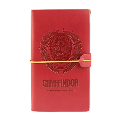 Abbildung von Grupo Erik Reisetagebuch zum Selberschreiben Harry Potter Hogwarts Gryffindor Bullet Journal Dotted Notizbuch Leder (synthetisch) Tagebuch für Erwachsene Kinder Klein Gepunktet