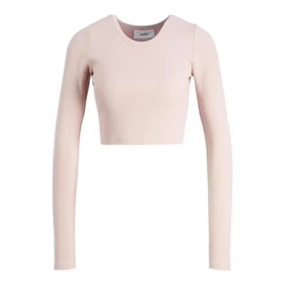 Abbildung von JJXX Damen Jxfeline STR Ls Rib Tee JRS Noos Oberteile, Woodrose, Small