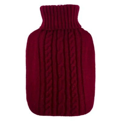 Abbildung von Hugo Frosch Wärmflasche Klassik 1,8 l mit Strickbezug anthrazit, Made in Germany
