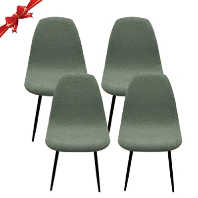 Abbildung von Jaotto Stuhlhussen 4er Set Strech, Esszimmerstühle Bezug Universal Waschbar Abnehmbare,Elegante Stuhlbezug Stuhlabdeckung Antirutsch, Küchenstühle für Büro Esszimmer Wohnzimmer,Diagonal Türkis