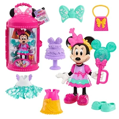 Abbildung von JustPlay Spielfigur Minnie Mouse Fashion Doll Puppe mit Koffer Sweet Party