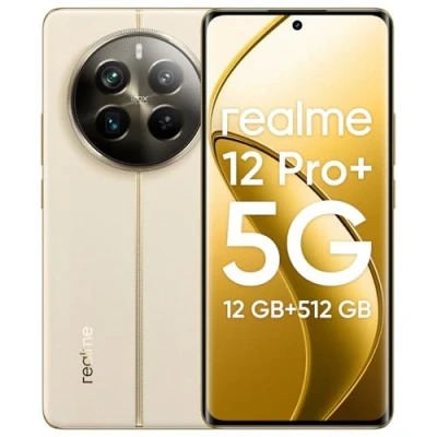Abbildung von realme 12 Pro+ 5G Android Handy 12GB RAM 512GB ROM, 6,7 Zoll Smartphone, 64MP Kamera, Qualcomm Snapdragon 7s Gen 2 5G, AMOLED gebogener Bildschirm 120Hz, ohne Navigationsadapter Beige
