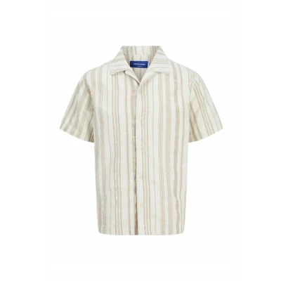 Abbildung von Jack &amp; Jones Relaxed FIT Hemd, Herren, Größe: Large, Ecru