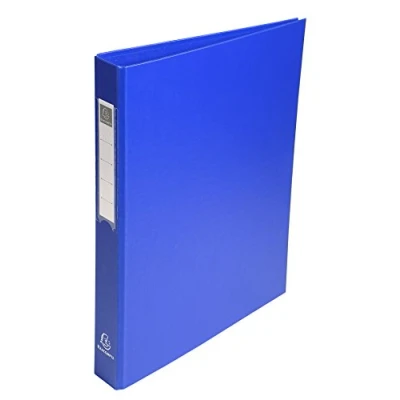 Abbildung von Exacompta 51382E Ringbuch aus festem Karton 1,8mm Kunststoffbezug aussen und innen, 4 Ringe Füllhöhe 25mm für DIN A4 Blau